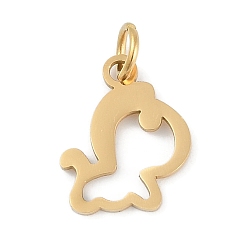 Лошадь 304 подвески из нержавеющей стали, двенадцать талисманов по китайскому зодиаку, с целью перехода в кольце, лошадь, 13.5x11x0.9 мм, отверстие : 3.1 мм