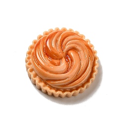 Темно-Оранжевый Кабошоны из непрозрачной смолы, имитация еды, декодирование, хлеб, темно-оранжевый, 25.5x26x9 мм