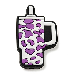 Фиолетовый Чашка пищевого качества экологически чистые силиконовые фокусные бусины, изготовление ожерелий diy, фиолетовые, 35x22x9 мм, отверстие : 2 мм