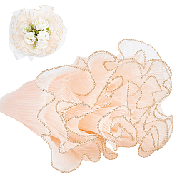 Персиковый Слойка Мятая волнистая марлевая пряжа цветочные букеты упаковка упаковка, подходит для украшения подарка на день святого валентина, розовые, 28x0.15 см