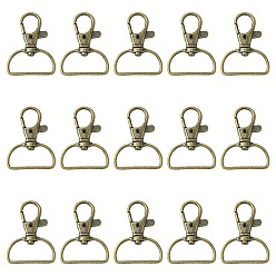 Античная Бронза Застежками сплава поворотные, кошелек делает выводы, античная бронза, 4x2.9x0.5 см, отверстие : 12x9 мм, Внутренний диаметр: 2.6x0.9 cm