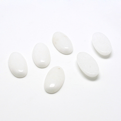 White Jade Natural White Jade Gemstone Cabochons, Oval, 30x15x5mm