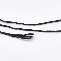Black Polyester Thread, for Custom Woven Jewelry Making, Black, 1mm, about 230m/roll