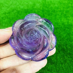 Аметист Резные фигурки роз из натурального аметиста, для украшения рабочего стола домашнего офиса, 50~60 мм