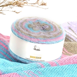 Разноцветный Пряжа для вязания градиентный шелк мохер, для одежды шарфы свитера шали шапки, красочный, 0.5~1 мм, около 273.40 ярдов (250 м) / моток