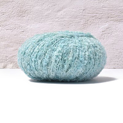 Бирюза Пряжа из шерсти и полиэстера, для ткачества, вязание крючком, бирюзовые, 0.5 мм, 200м/моток