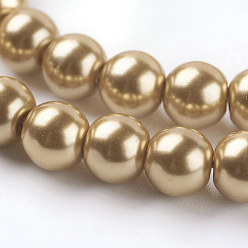Peru Eco-Friendly Dyed Glass Pearl Round Beads Strands, Grade A, Cotton Cord Threaded, Peru, 6mm, Hole: 0.7~1.1mm, about 72pcs/strand, 15 inch