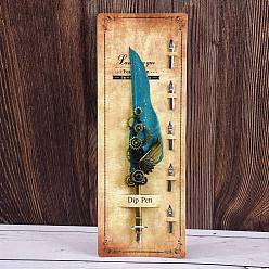 Темный Голубой Перо с ручками из сплава, темные голубые, 260 мм