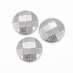 Stainless Steel Color Tarnish Resistant 304 Stainless Steel Cabochons, Fit Floating Locket Charms, Faceted, Half Round, Stainless Steel Color, 10x2mm