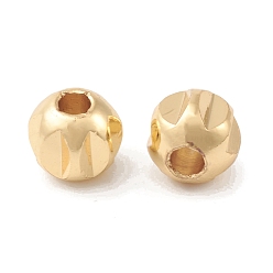Настоящее золото 18K Стойки обшивки латунные бусины, без кадмия и без свинца, долговечный, рондель, реальный 18 k позолоченный, 5.5x6 мм, отверстие : 2 мм