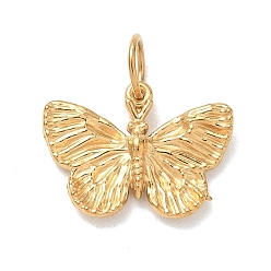 Бабочка 304 подвески из нержавеющей стали, золотые чары, бабочка, 13x17.5x2.5 мм, отверстие : 4.5 мм