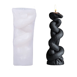 Белый Силиконовые формы для свечей своими руками, формы для литья смолы, змея, белые, 59x57x138 мм