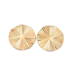 Розовое Золото 304 подвески из нержавеющей стали, , плоско-круглые, золотые, 32x1 мм, отверстие : 1.2 мм