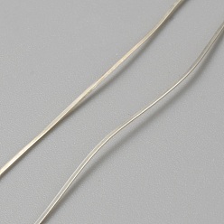 Silver 925 Sterling Silver Wires, Square, Silver, 0.7mm, about 3.28 Feet(1m)/pc