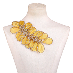 Золотистый Тканевые аксессуары для волос для женщин и девочек, цветок, золотые, 245x120x6 мм