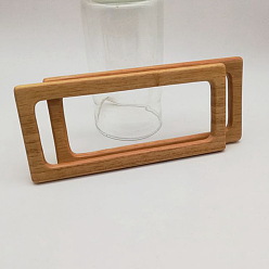 Цвет Древесины Деревянная ручка сумки, прямоугольный, аксессуары для замены сумок, деревесиные, 9x20x0.9 см