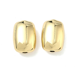 Настоящее золото 18K Прямоугольные латунные бусины, без кадмия и без свинца, долговечный, стойки покрытие, реальный 18 k позолоченный, 15x10x7 мм, отверстие : 2.5 мм