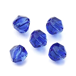 Королевский синий Стекло имитация австрийских хрустальных бусин, многоугольник, граненые, королевский синий, 7x7.5x7.5 мм, отверстие : 1.2 мм