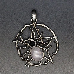 Хрусталь Природного кварца хрустальных подвесок, паук, 37x43 мм