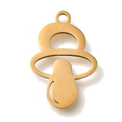 Золотой 201 подвески из нержавеющей стали, милые мультяшные подвески-пустышки, золотые, 17x11.5x1 мм, отверстие : 1.5 мм