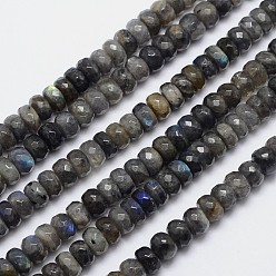 Лабрадорита Естественно лабрадорита шарик нити, граненые, шайба, 6x4 мм, отверстие : 1 мм, около 91 шт / нитка, 15.5 дюйм