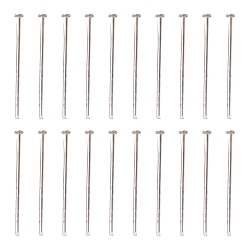 Платина Железные штыри с плоской головкой, без кадмия и без свинца, платина, 20 датчик, 26x0.75~0.8 мм, Руководитель: 2 mm