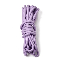 Lilac Nylon Braided Cord, Round, for Shoelace Making, DIY Clothes Sewing, Lilac, 5mm, about 5.47 Yards(5m)/pc