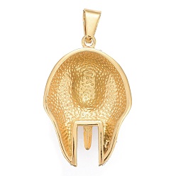 Golden 304 Stainless Steel Big Pendants, with Crystal Rhinestone, Pharaoh, Golden, 50.5x33.5x22mm, Hole: 6.5x11.5mm