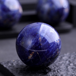 Ляпис-Лазурь Украшения для выставки скульптур из натурального лазурита, для украшения рабочего стола домашнего офиса, круглые, 40 мм