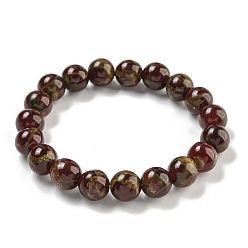 (123L) Белый крем непрозрачный блеск Круглые синтетические золотые клинквантовые камни растягивающиеся брекеты, окрашенные брекеты для мужчин и женщин, огнеупорный кирпич, внутренний диаметр: 2 дюйм (5 см)