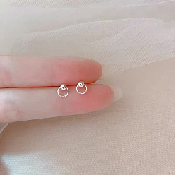 Ring Сплав серьги для женщин, с 925 стерлинговым серебром, кольцо, 14.5 мм