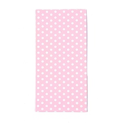 Pink Экологически чистые крафт-бумажные пакеты с рисунком в горошек, подарочные пакеты, сумки для покупок, прямоугольные, розовые, 18x9x6 см