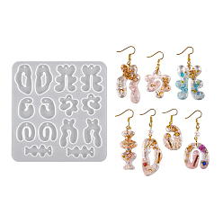 Polygon Силиконовые формы для подвески своими руками неправильной формы, формы для литья смолы, для уф-смолы, изготовление ювелирных изделий из эпоксидной смолы, многоугольник, 142x134x5 мм, отверстие : 2 мм, внутренний диаметр: 15~43x24~38 мм