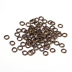 Antique Bronze Open Jump Rings Brass Jump Rings, Cadmium Free & Lead Free, Antique Bronze, 6x1mm, 18 Gauge, Inner Diameter: 4mm, about 4160pcs/500g