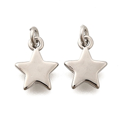 Платина Латунные подвески, звезды прелести, стойки покрытие, прочное покрытие, без кадмия и без свинца, с целью перехода в кольце, платина, 9.5x7.5x1.5 мм, отверстие : 2 мм