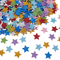 (52) Непрозрачная лаванда 480шт 8 цвета eva блестящие наклейки порошок, звезда, разноцветные, 27x29x1.5 мм, 60 шт / цвет