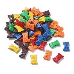 (52) Непрозрачная лаванда Окрашенного распылением сплава бисер, конфеты со словом сладкий, разноцветные, 7.5x12x3.5 мм, отверстие : 1.4 мм