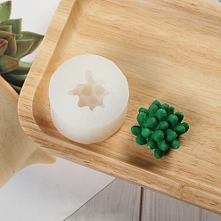 Белый Силиконовые формы для свечей своими руками, формы для литья смолы, суккулент, для уф-смолы, изготовление ювелирных изделий из эпоксидной смолы, белые, 30x30 мм