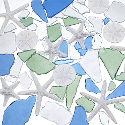 (52) Непрозрачная лаванда Украшения дисплей смолы, украшение для витрины из матового стекла с наггетсами, аксессуары для украшения аквариума в микроландшафте, разноцветные, 38~82 мм