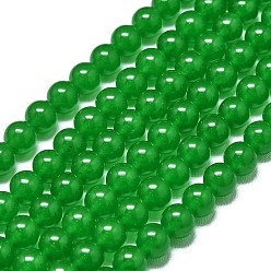 Зеленый Натуральный Malaysia нефритовые бусы пряди, окрашенная и подогревом, круглые, зелёные, 4~4.5 мм, отверстие : 0.8 мм, около 85~88 шт / нитка, 14.57~14.96 дюйм (37~38 см)