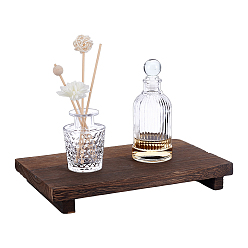 Коричневый Деревянная ювелирная тарелка, лоток для хранения колец, , Серьги, прямоугольные, кофе, 30x18x4 см