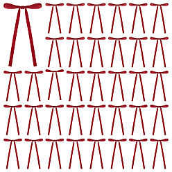 Темно-Красный Подарочная коробка с бархатным бантом, украшения для упаковки, с железными стяжками, темно-красный, 185x123x8.5 мм