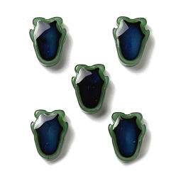 Морско-зеленый Стеклянные бусины, чувствительные к температуре бусины, меняющие цвет, тюльпан, цвета морской волны, 15x11.5x5.5 мм, отверстие : 1.3 мм