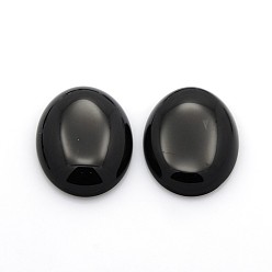 (946F)Морозный цвет внутри  Жонкиль / Непрозрачная зеленая подкладка Природных драгоценных камней кабошон, овальные, черный агат, 30x22x6~8 мм