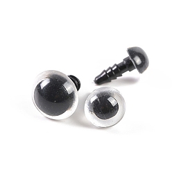 Прозрачный Поделка кукольных глаз из пластиковых шурупов, безопасные глаза, кукольные глаза чучела медведя, полукруглый, прозрачные, 15.5x10 мм