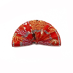 Красный 2шт. бумажные вставки для торта, украшения карт, с бамбуковой палкой, вентилятор, красные, 50x95 мм