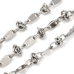 Нержавеющая Сталь Цвет 304 узел из нержавеющей стали с овальными звеньями цепи, несварные, цвет нержавеющей стали, 11.5x6x1.5 мм