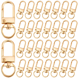 Light Gold 36 поворотные застежки из сплава шт., застежки-молнии, золотой свет, 3.3x1.3x0.5 см, отверстие : 10x7 мм