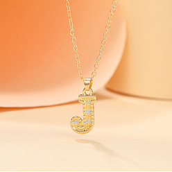 Letter J Ожерелья с подвесками в виде инициалов из сплава, золотые, буква J, 18.31 дюйм (46.5 см)