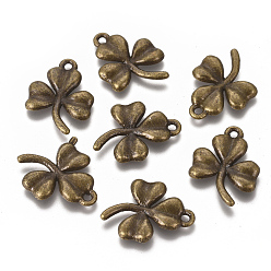 Античная Бронза Ирландский тибетский стиль сплава трилистник подвески, без свинца и без кадмия, клевер, античная бронза, 19x14x2 мм, отверстие : 2 мм, Около 1050 шт / 1000 г